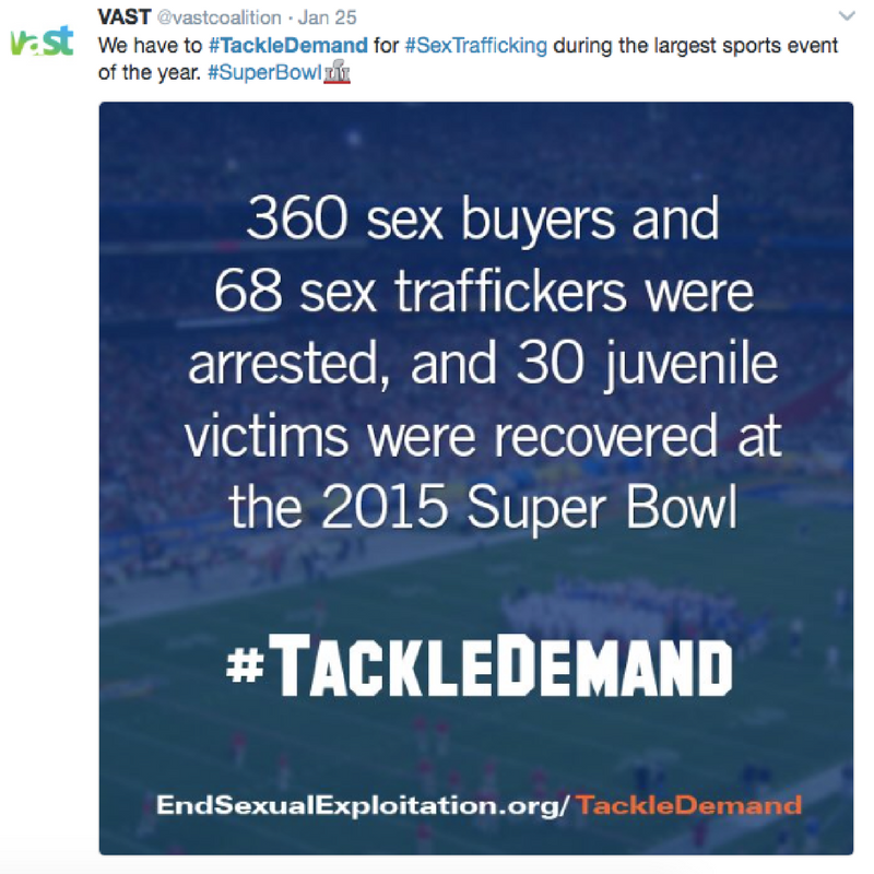 Social Media Campaign To Tackledemand For Super Bowl Sex Trafficking Reaches Over 1 Million People