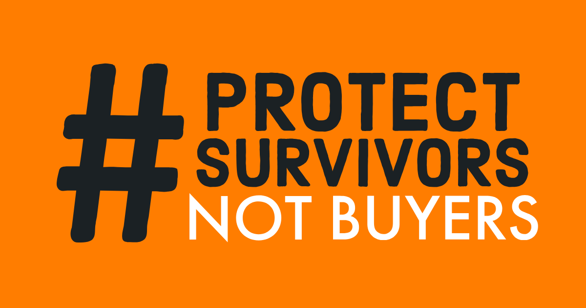 #ProtectSurvivorsNotBuyers graphic in opposition to the DC City Council's "Full Decrim" bill|