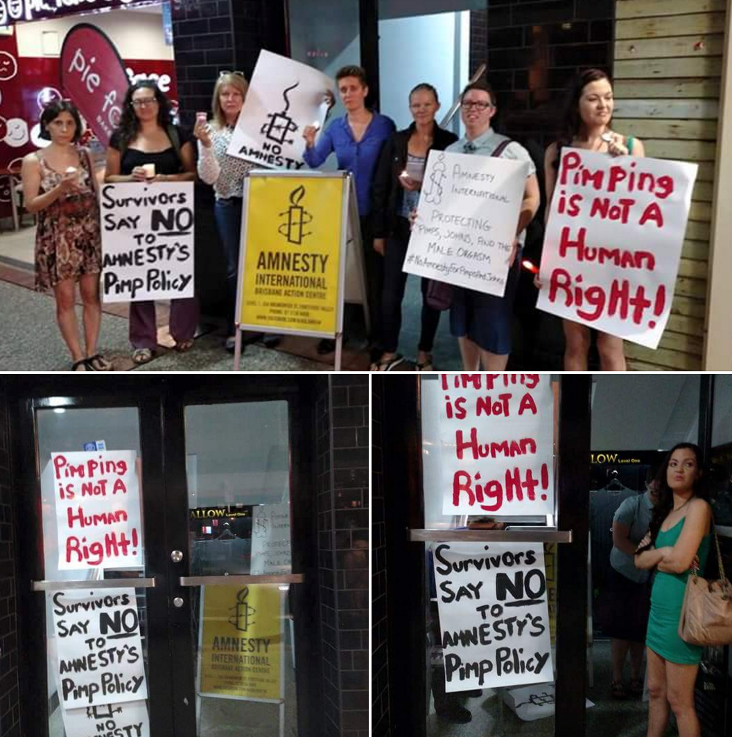 Brisbane #noamnesty4pimps protest 10-23-15