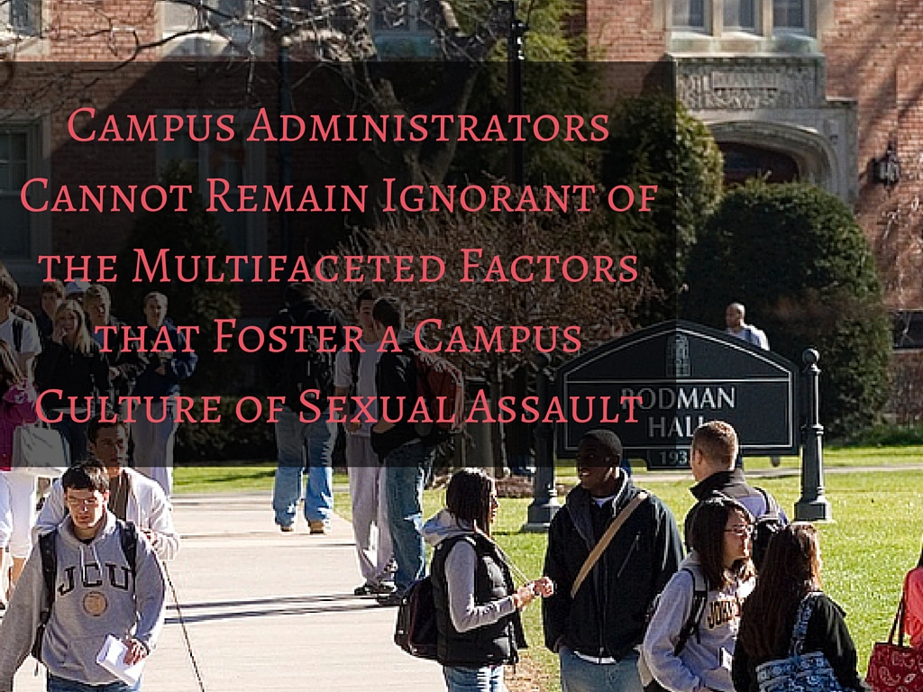 Sexual Assault on College Campuses—When Higher Education Reaches New Lows