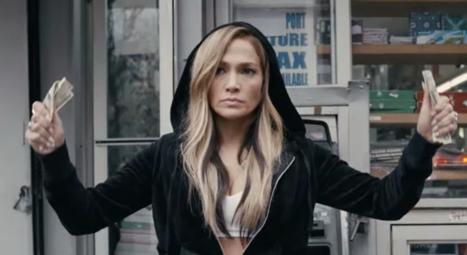 Still of Jennifer Lopez from the movie "Hustlers"