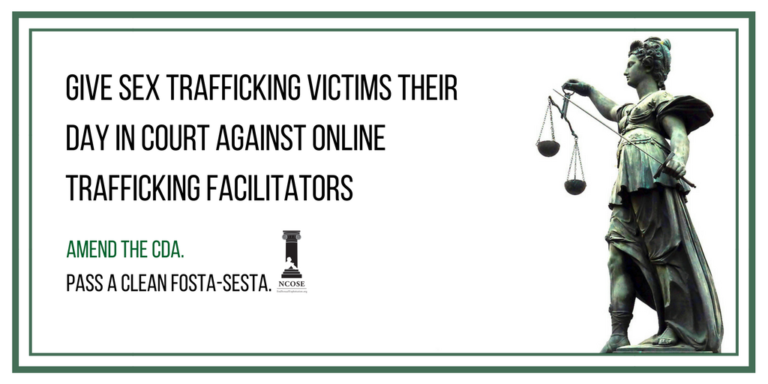 Why the Senate Must Pass a Clean FOSTA-SESTA and Stand with Sex Trafficking Victims