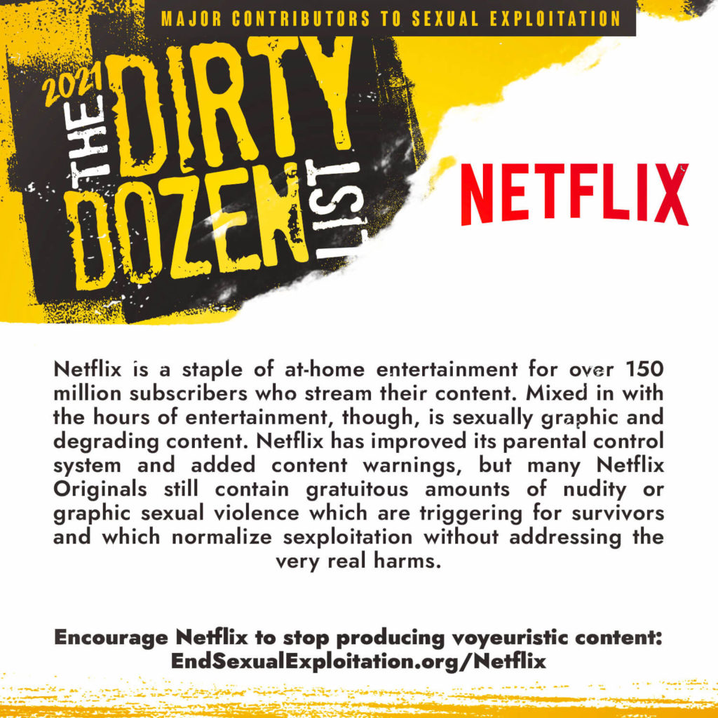 Dirty Dozen List 2021 - Netflix