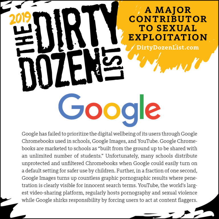 Dirty Dozen List 2019 - Google