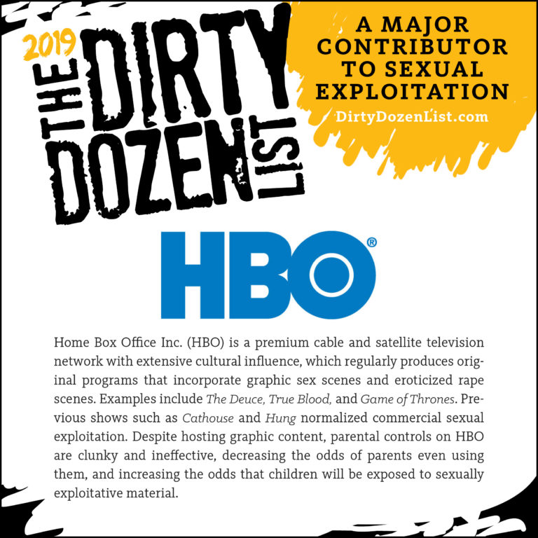 Dirty Dozen List 2019 - HBO
