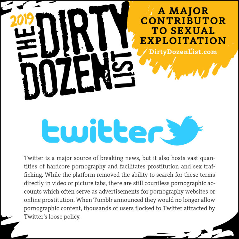 Dirty Dozen List 2019 - Twitter