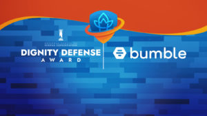 NCOSE presents Bumble with a Dignity Defense Award in June 2022