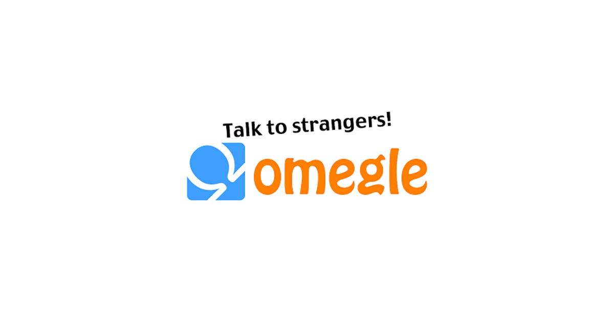 Omegle brand logo: "Omegle: Talk to Strangers!"